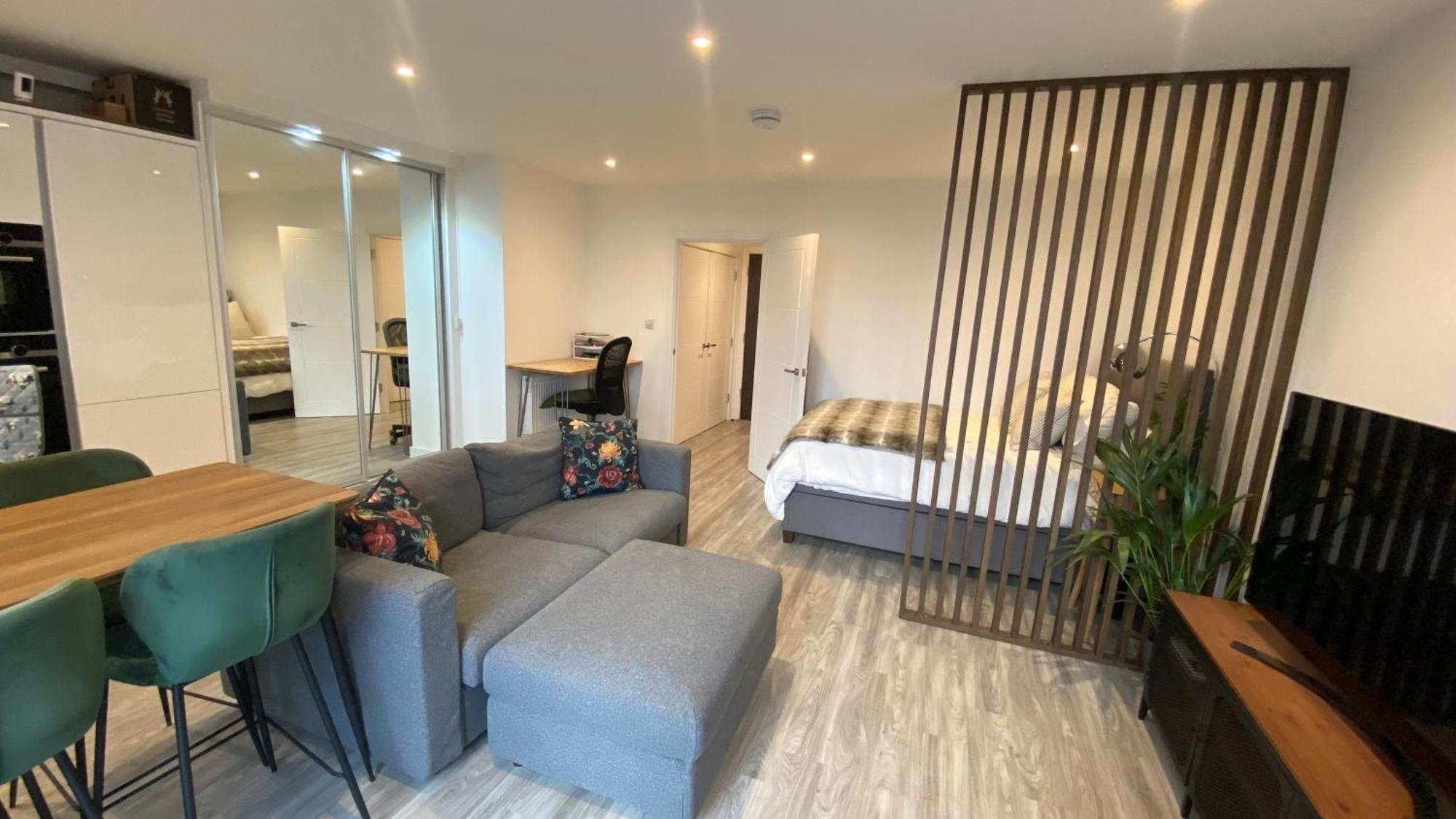 London Luxe: Stylish Studio Buitenkant foto